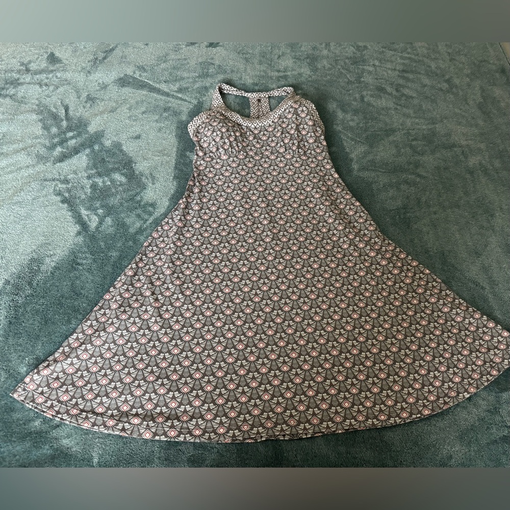 Prana The Cali Racerback Tank Athletic Dress Moonrock Botanica Gray Size Small
